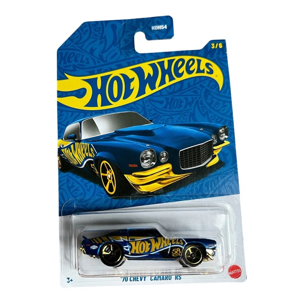 Hot Wheels 2023 '70 Chevy Camaro RS Blue 3/6 HDH54 Diecast Muscle Car 1:64